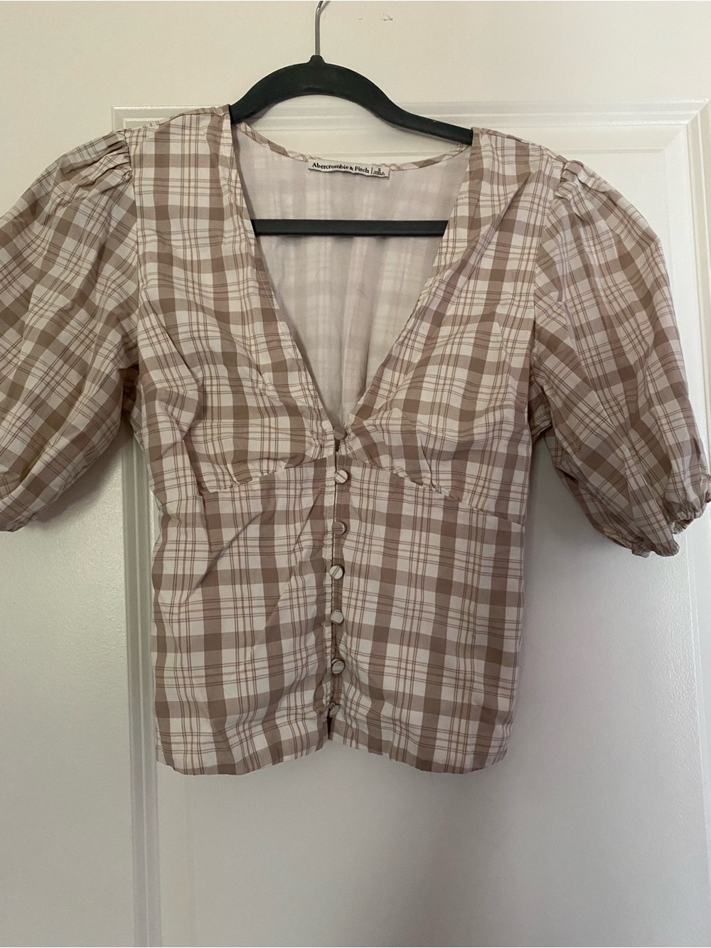 Abercrombie Button-Front Peasant Top